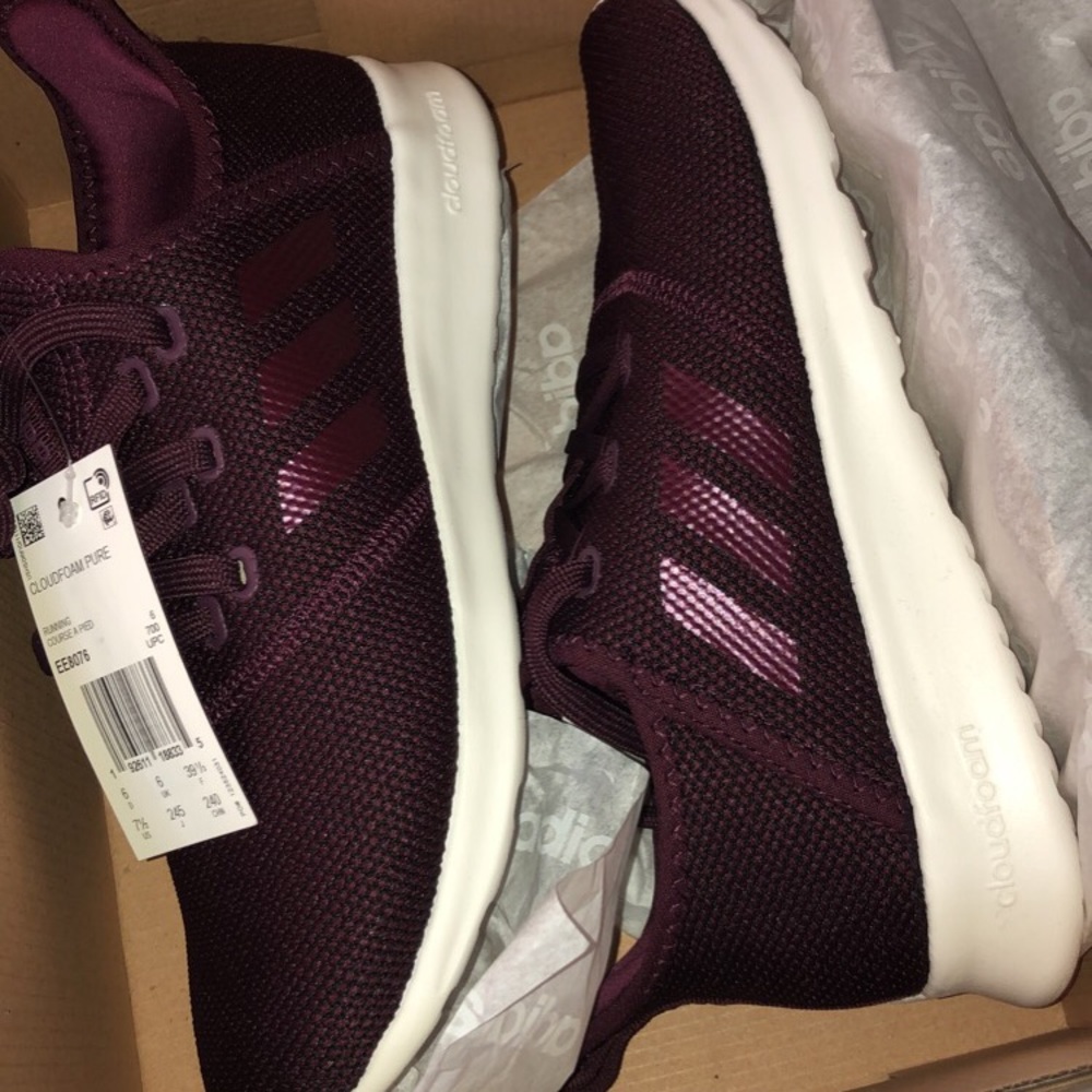 Adidas maroon shoes